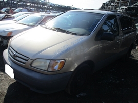 2001 TOYOTA SIENNA LE BEIGE 3.0L AT Z16557